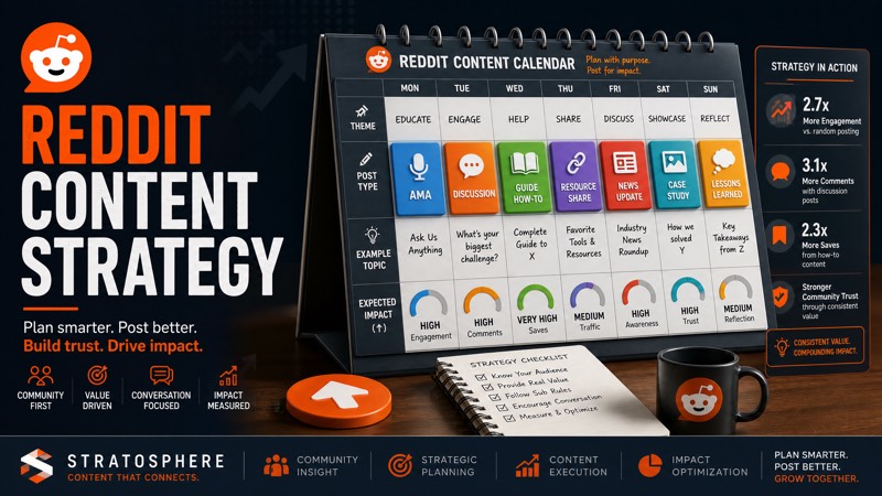 Illustration of Reddit content strategy
